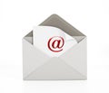 Enveloppe with e-mail icon Royalty Free Stock Photo