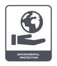 enviromental protection icon in trendy design style. enviromental protection icon isolated on white background. enviromental