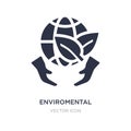 enviromental protection icon on white background. Simple element illustration from Charity concept