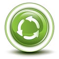 Enviromental recycling icon Royalty Free Stock Photo