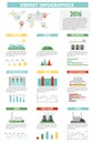 Environment ecology elements energy infographic vector illustration.