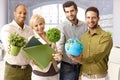 Environment friendly cheerful businessteam Royalty Free Stock Photo