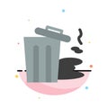 Environment, Garbage, Pollution, Trash Abstract Flat Color Icon Template Royalty Free Stock Photo