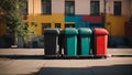 environment garbage stations the city containers neat trash urban clean public recycling