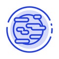 Environment, Help, Pollution, Smoke, World Blue Dotted Line Line Icon