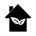 Environment house ecology construction symbol pictogram Royalty Free Stock Photo