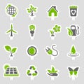 Environment Icons Sticker Set Royalty Free Stock Photo