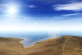 Environment map ,HDRI High resolution map. Round panorama, spherical panorama, equidistant Oasis in the desert