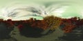 Environment map. HDRI map. Equirectangular projection. landscape Royalty Free Stock Photo