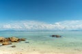 The Environment of Munnok Island, East of Thailand island., Very Beautiful Open Sky, Cloud, Sea, and beach Royalty Free Stock Photo