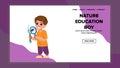 environment nature education boy vector