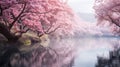 environment nature pink lush tranquil Royalty Free Stock Photo