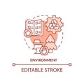 Environment orange concept icon