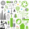 Environment pollution. Set of infographics elements