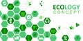 Environment, society and governance ESG, concept with icons related to ecology protection of planet, set of eco icons Royalty Free Stock Photo