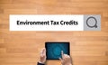 Environment Tax Credits Document Form Credits Royalty Free Stock Photo