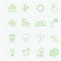 Environment thin line icons