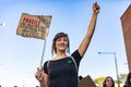 Environmental activist placard at rally