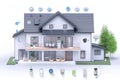 Environmental alarms in CCTV systems secure and protect using camcorders to manage P2MP flood sensors that oversee and safeguard p