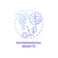 Environmental benefits blue gradient concept icon Royalty Free Stock Photo