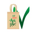 Environmental canvas bag for reusable use