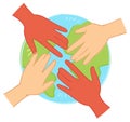 Environmental care and unity of humanity vector