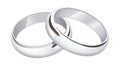 Circular wedding rings exchanged in a love-filled ceremony ambiance, AI Generated Royalty Free Stock Photo