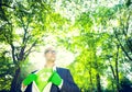 Environmental Conservation Businessman in Superhero Theme