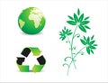 Environmental conservation symbols Royalty Free Stock Photo