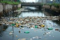 Environmental crisis Reservoir pollution due to the accumulation of plastic waste