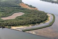 Environmental development new nature with canebrakes in Dutch river IJssel