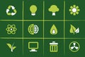 Environmental Green Icons and Graphics Royalty Free Stock Photo
