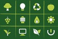 Environmental Green Icons and Graphics Royalty Free Stock Photo