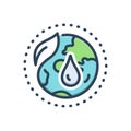 Color illustration icon for Environmental, environment and earth Royalty Free Stock Photo