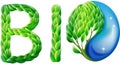 Environmental logo made of leaves