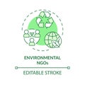 Environmental NGOs soft green concept icon