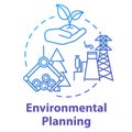 Environmental planning concept icon. Responsible business. Building construction. Eco-friendly city. Landscape use idea