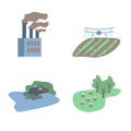 Environmental problems icons