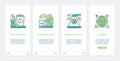 Environmental problems of planet earth UX, UI onboarding mobile app page screen set