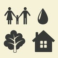 Environmental protection icons