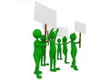 Environmental protestation with posters Royalty Free Stock Photo