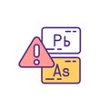 Environmental toxicants exposure RGB color icon