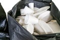 Environmental unfriendly disposed styrofoam plates and cups in g