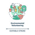 Environmental volunteering concept icon