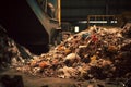 Environmental waste sorting center. Ecological recycling of waste. Ai generative