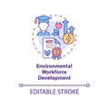 Environmental workforce development concept icon Royalty Free Stock Photo