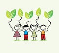 Environmentalists children Royalty Free Stock Photo