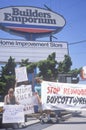 Environmentalists protesting Royalty Free Stock Photo