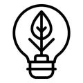 Environmentally friendly bulb icon outline vector. Eco clean Royalty Free Stock Photo