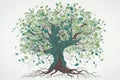 Environmentally friendly concept Symbolic tree. Generative AI